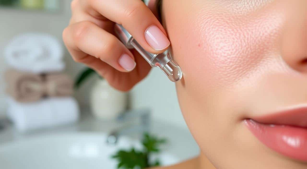 aplicação de sérum aplicação de sérum