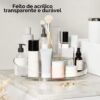 Organizador de Maquiagem Giratório 360° em Acrílico Transparente - Prateleiras Ajustáveis para Cosméticos, Batons e Cuidados com a Pele - Ideal para Penteadeiras | .br 1 612NsnYfInL. AC SL1500