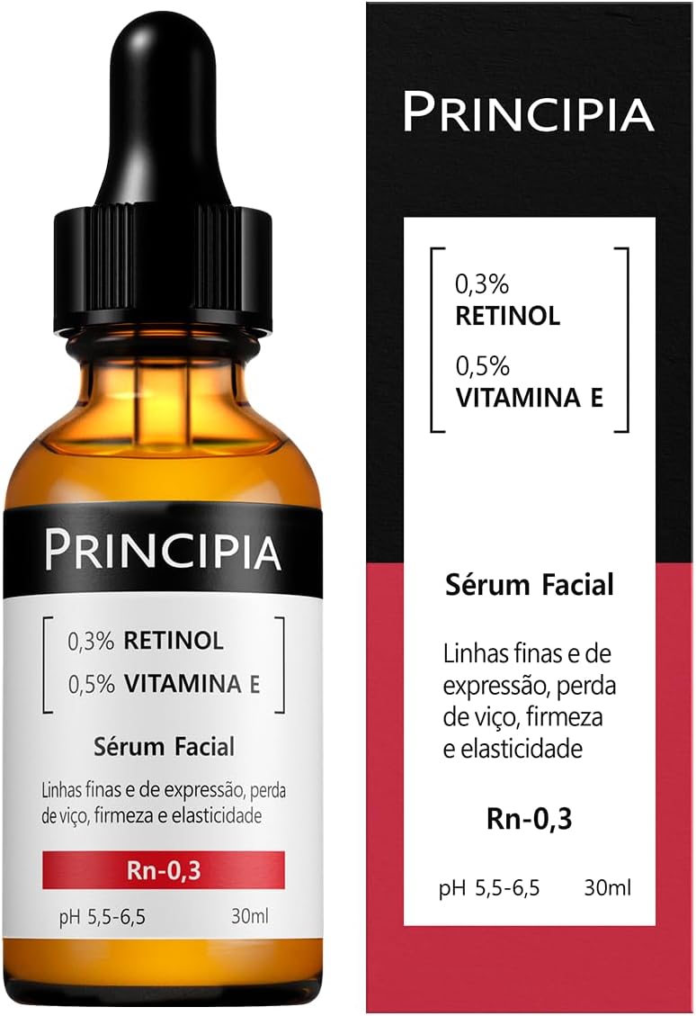 Sérum Principia Retinol com Vitamina E para rotina anti-idade